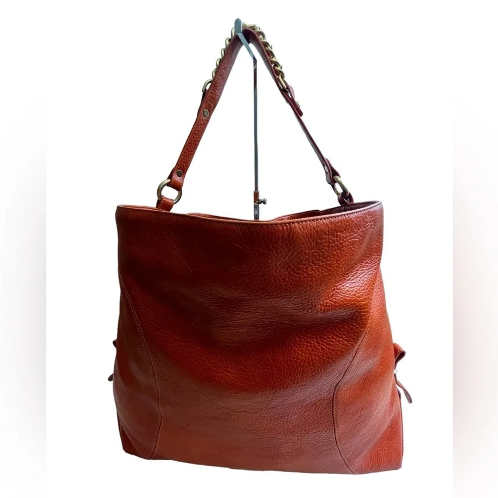 Brahmin orange shoulder women handbag